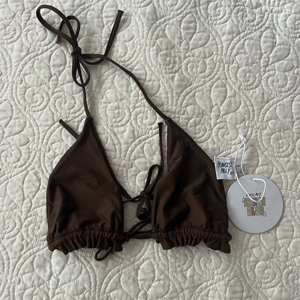 NWT Princess Polly Summer Bikini Top Brown